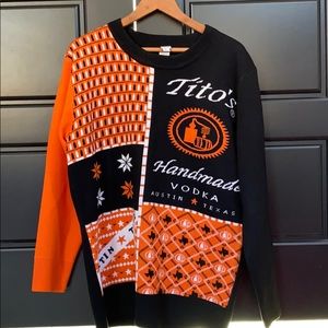 Tito’s Vodka sweater! Austin, Texas 🖤🧡